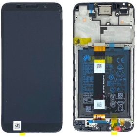 Huawei Y5p 2020 displej (černá) (s rámem a baterie) (service pack) (originál)