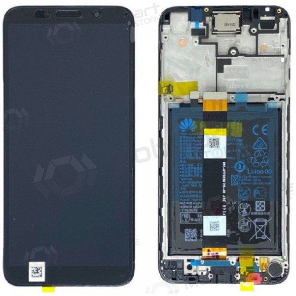 Huawei Y5p 2020 displej (černá) (s rámem a baterie) (service pack) (originál)