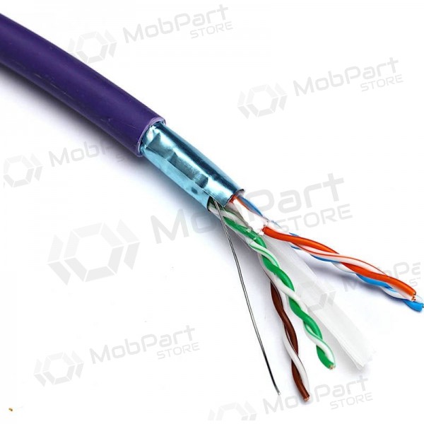Kabel Excel 190-076 Cat6 F/UTP (LZSH, B2CA, fialový, cívka 305m)