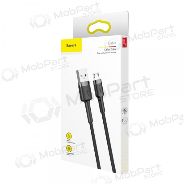 USB kabel Baseus Cafule Type-C 1.0m 3.0A (šedá-černá) CATKLF-BG1