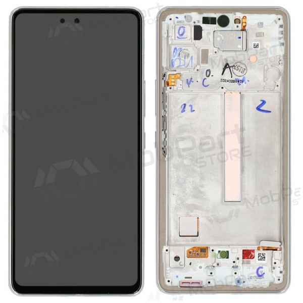 Samsung Galaxy A53 5G displej (bílý) (s rámem) (originál)