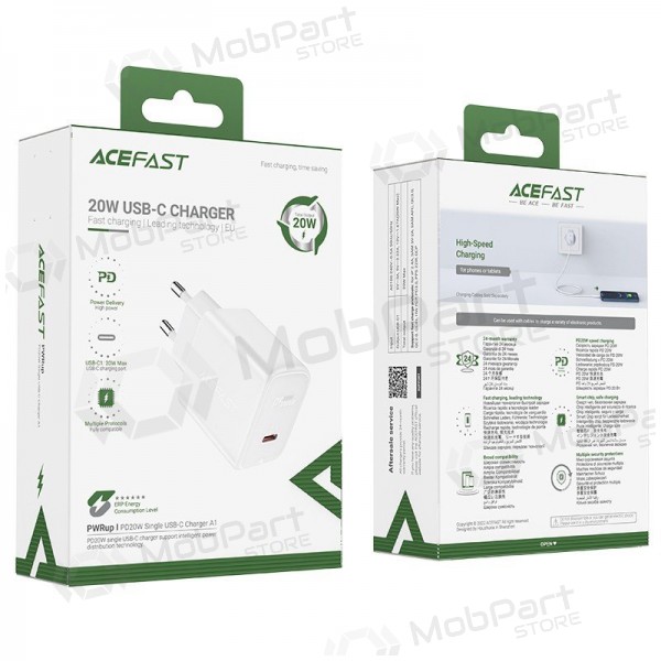Nabíječka buitinis Acefast A1 PD20W USB-C bílý