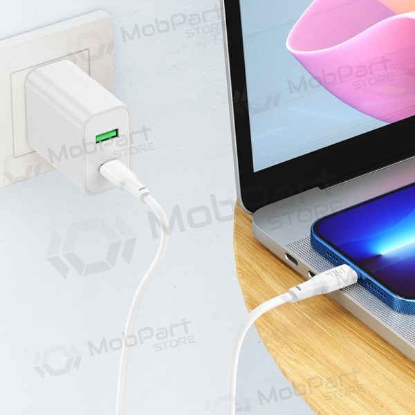 USB kabel Hoco X93 60W USB-C to USB-C 1.0m bílý