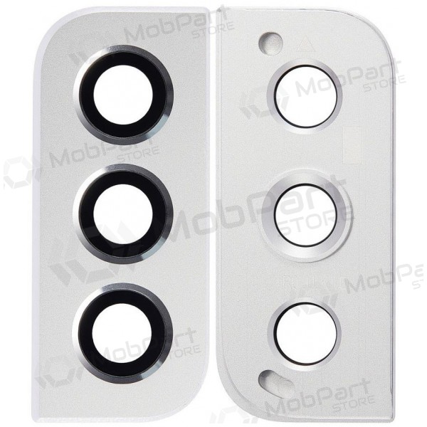 Samsung S901 Galaxy S22 sklo kamery (bílý) (s rámem)