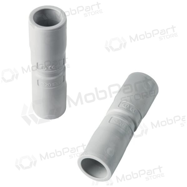 Tiesus sujungimas Elettrocanali EC74020 (D20, šedá (RAL7035), su išplatintu galu, behalogenis)