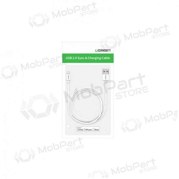 USB kabel Ugreen US155 MFi USB to Lightning 2.4A 2.0m bílý