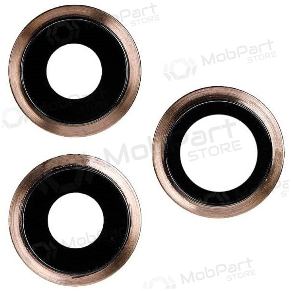 Apple iPhone 11 Pro / 11 Pro Max sklo kamery (3ks) (zlatý) (s rámem)