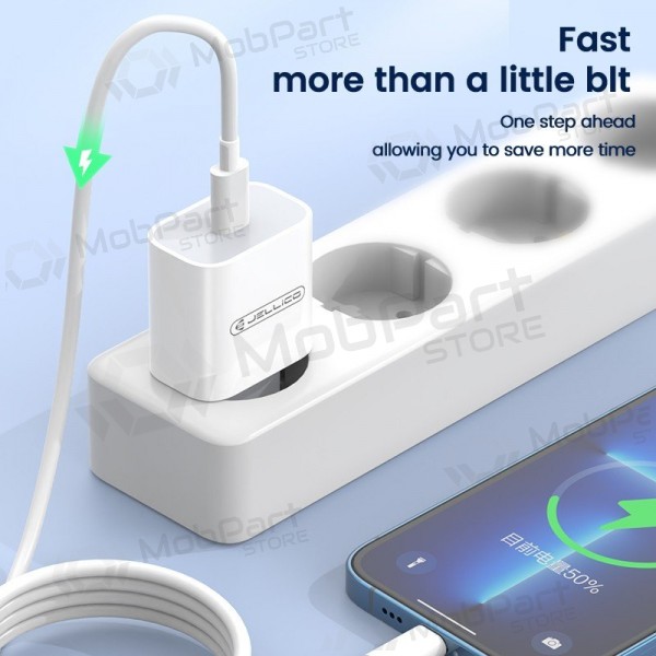Nabíječka Jellico AK180 20W USB-C + USB-C to USB-C cable 1.0m bílý