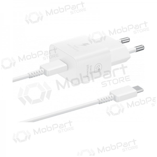 Nabíječka originál Samsung EP-T2510XWEGEU 25W + USB-C kabel v balíčku bílý