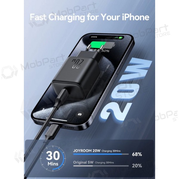 Nabíječka Joyroom JR-TCF20 USB-C PD20W + USB-C to USB-C cable 1.0m bílý
