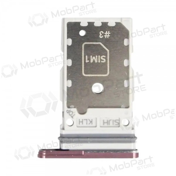 Samsung Galaxy S22 Ultra Dual SIM držák karty (Burgundy) (service pack) (originál)