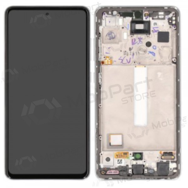 Samsung Galaxy A52s displej (bílý) (s rámem) (originál)