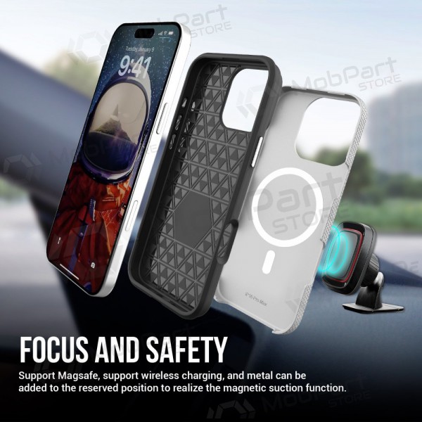 Apple iPhone 15 Pro pouzdro „Perfectionists“ (stříbrný)