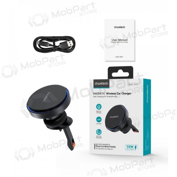 Automobilinis laikiklis-nabíječka Choetech T205-F MagSafe 15W černá