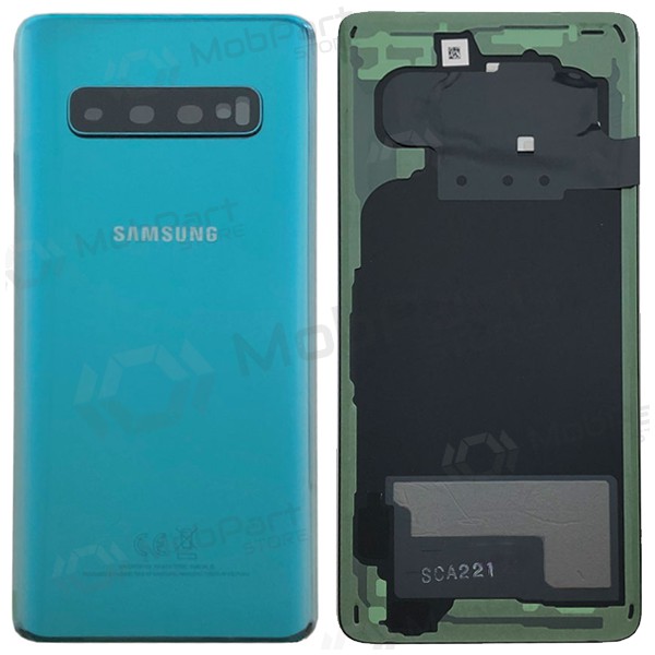 Samsung G973 Galaxy S10 zadní kryt baterie zelená (Prism Green) (použitý grade C, originál)