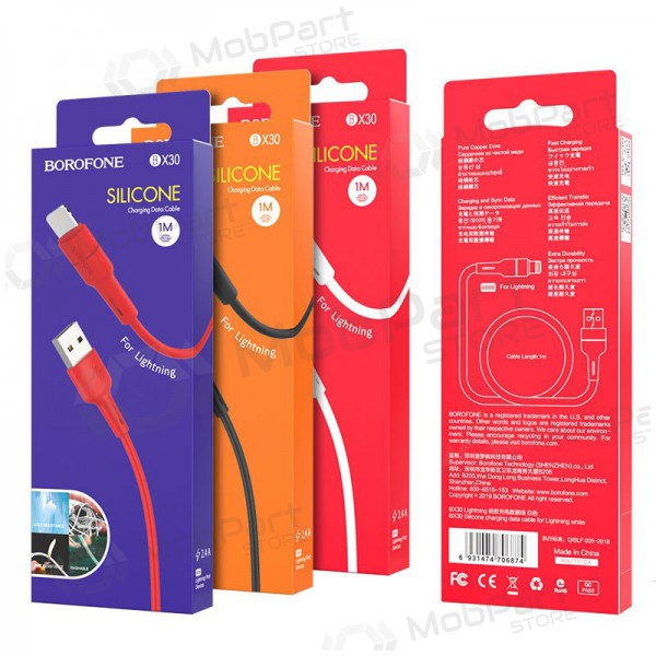 USB kabel Borofone BX30 Lightning 1.0m (bílý)