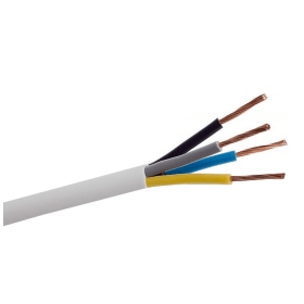Pružný kabel Lietkabelis OMY 4x1.5 mm² měděný PVC 100 m cívka.