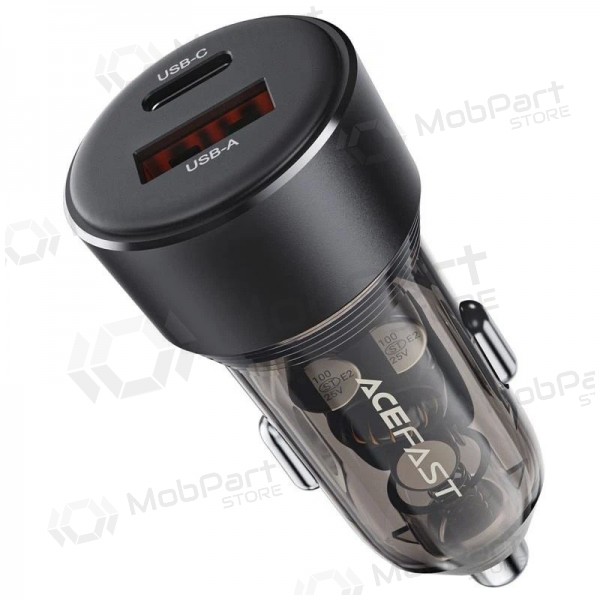 Nabíječka do auta Acefast B12 60W USB-C/USB-A černá