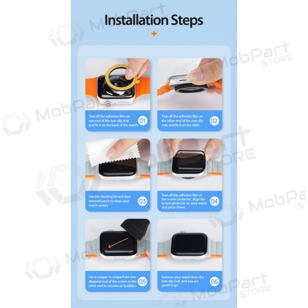 LCD apsauginis stikliukas Dux Ducis Pmma (2Pack) Apple Watch 41mm černá