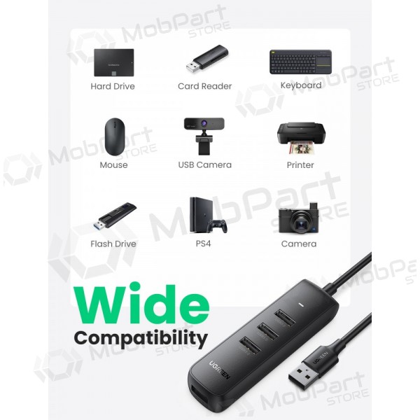 USB šakotuvas Ugreen CM416 USB-A 3.0 to 4xUSB-A 3.0 (10915) černá