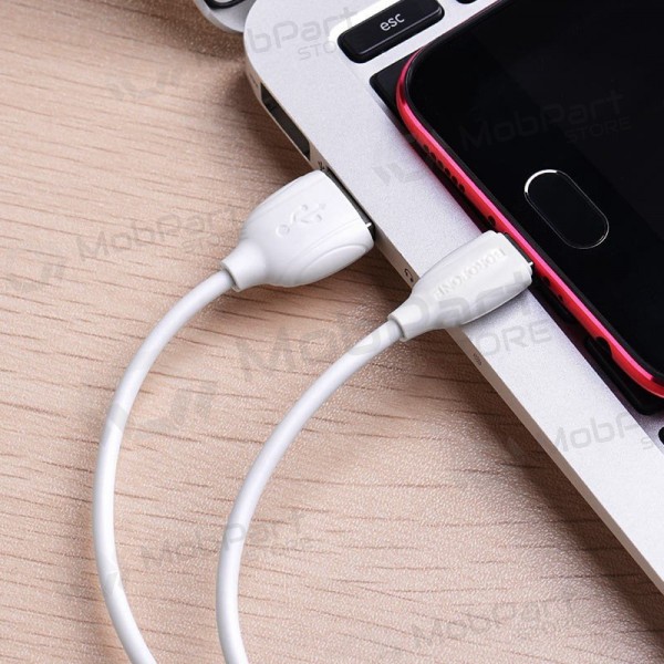 USB kabel Borofone BX19 USB-A to MicroUSB 1.0m bílý