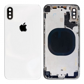 Apple iPhone X zadní kryt baterie (stříbrný) (použitý grade C, originál)