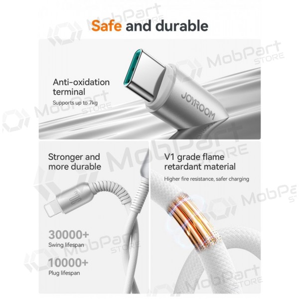 USB kabel Joyroom S-A51 USB-C to Lightning 30W 1.2m šedá