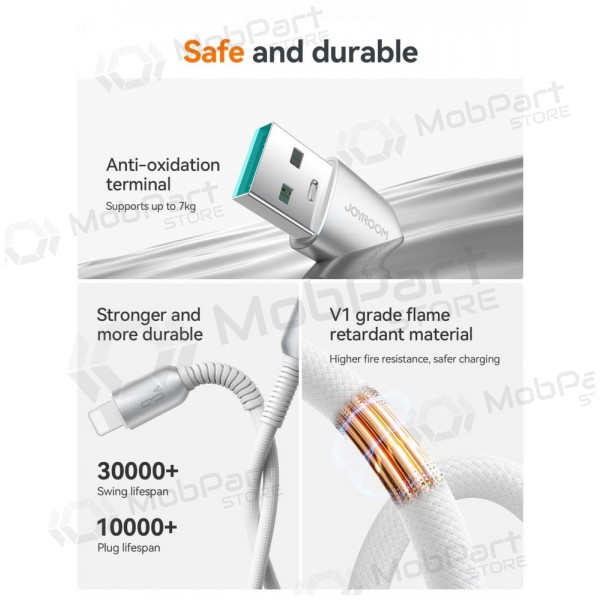 USB kabel Joyroom S-A51 USB-A to Lightning 3A 1.2m šedá
