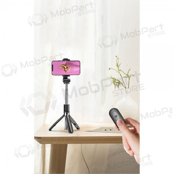 Selfie tyč XO SS08 Tripod Bluetooth černá