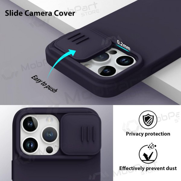 Apple iPhone 14 Pro pouzdro „Nillkin Silicone“ (tamsiai nachový)