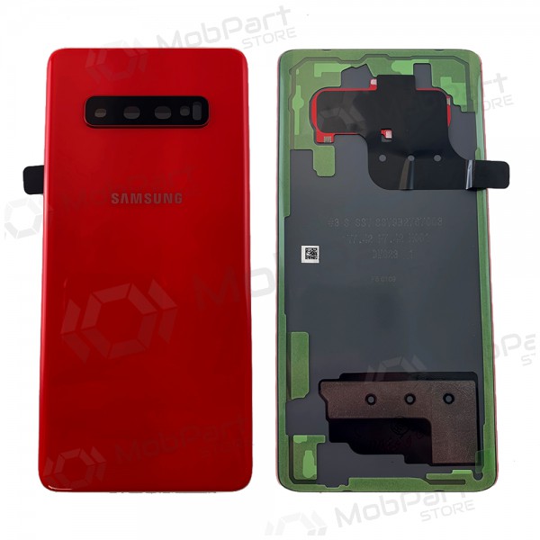 Samsung G975 Galaxy S10 Plus zadní kryt baterie červené (Cardinal Red) (použitý grade A, originál)