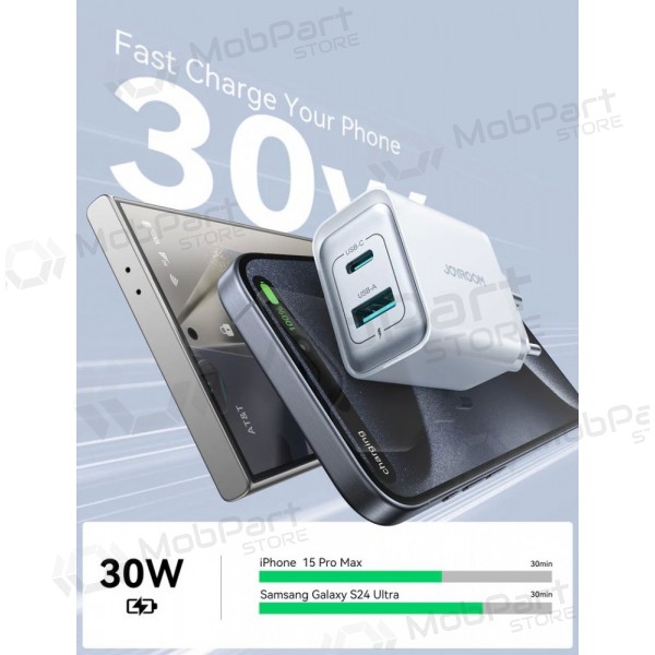 Nabíječka Joyroom JR-TCF15 USB-C/USB-A 30W bílý