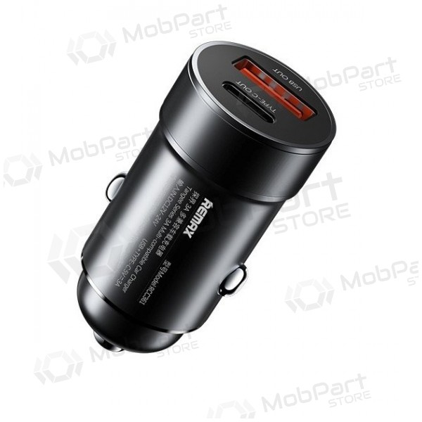 Nabíječka do auta Remax RCC361 15W USB-C/USB-A černá
