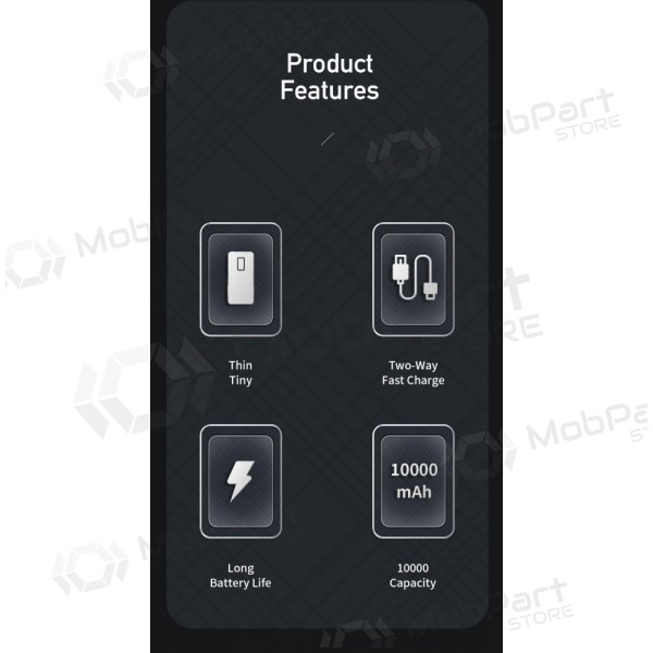 Externí baterie Power Bank Awei P5K 5V/2.1A 10000mAh černá