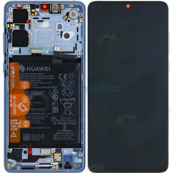 Huawei P30 (new version 2021) displej (Breathing Crystal) (s rámem a baterie) (service pack) (originál)