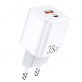 Nabíječka Awei PD66-EU GaN 35W USB-A/USB-C bílý