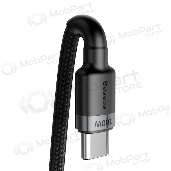 USB kabel Baseus Cafule PD100W Type-C 2.0m šedá-černá CATKLF-ALG1