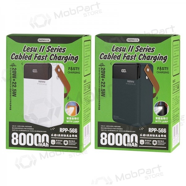 Externí baterie Power Bank Remax RPP-566 22.5W 80000mAh šedá