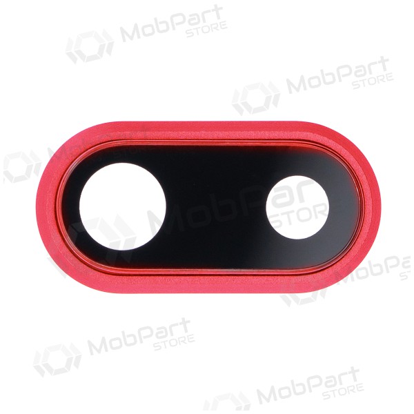 Apple iPhone 8 Plus sklo kamery (červené) (s rámem)