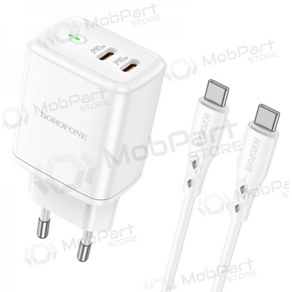 Nabíječka buitinis Borofone BN9 2xType-C 35W + Type-C bílý