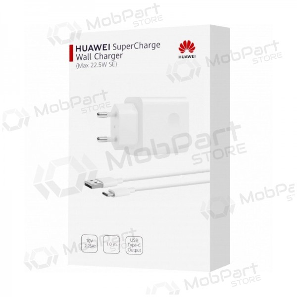 Nabíječka originál Huawei CP404B SuperCharge 22.5W + kabel Type-C 1m v balíčku bílý