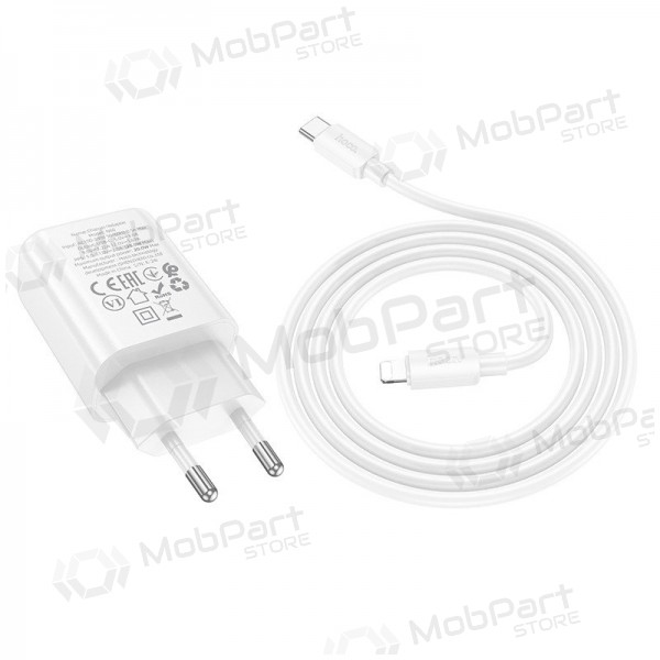 Nabíječka Hoco N60 20W GaN USB-C + USB-C to Lightning cable 1.0m bílý