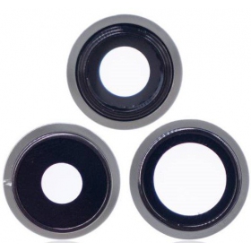 Apple iPhone 13 Pro Max sklo kamery (3ks) (stříbrný) (s rámem)