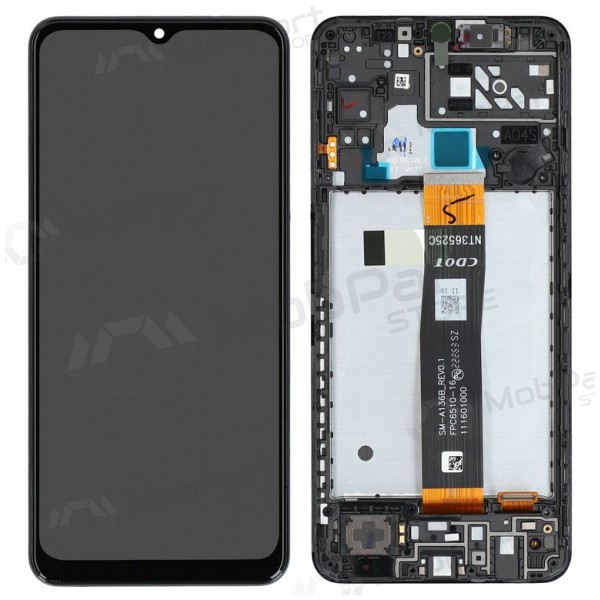 Samsung Galaxy A04s displej (černá) (s rámem) (originál)