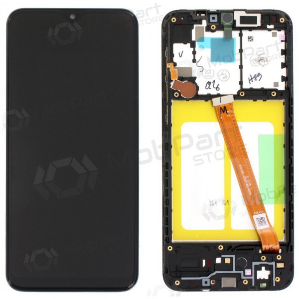 Ekranas Samsung A202 A20e 2019 su lietimui jautriu stikliuku a rėmeliu Black originál