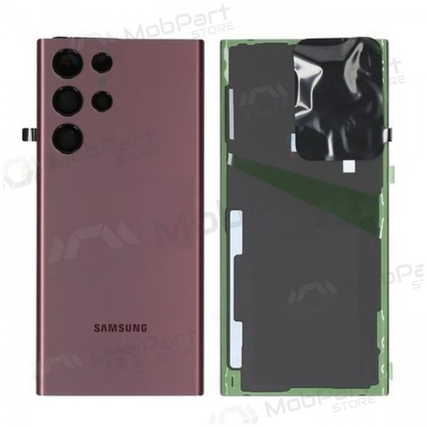 Samsung S908 Galaxy S22 Ultra zadní kryt baterie (Burgundy) (použitý grade A, originál)