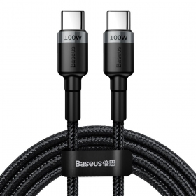 USB kabel Baseus Cafule PD100W Type-C 2.0m šedá-černá CATKLF-ALG1