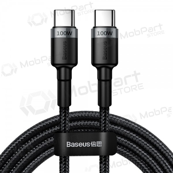 USB kabel Baseus Cafule PD100W Type-C 2.0m šedá-černá CATKLF-ALG1