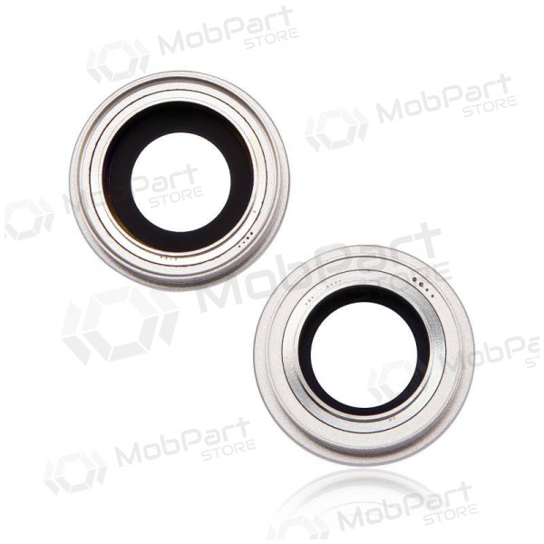 iPhone 14 / 14 Plus sklo kamery (2ks) (bílý) (s rámem)