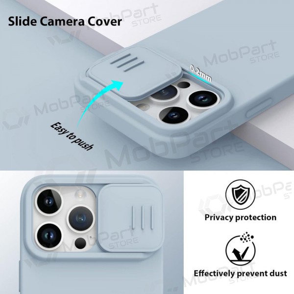 Apple iPhone 15 Pro pouzdro „Nillkin Silicone“ (šedá)